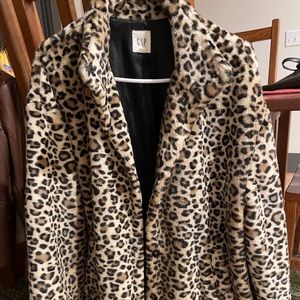 Gap leopard print coat